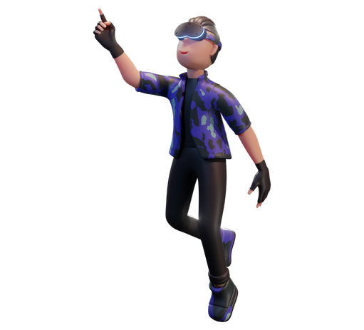 Avatar do Metaverso com o óculos VR